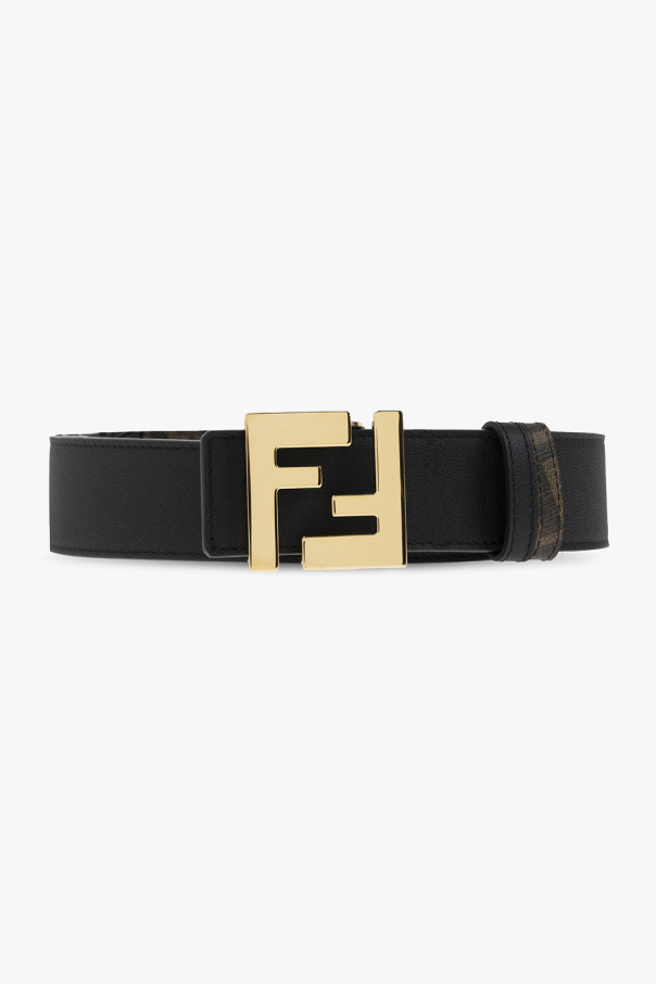 Fendi belt white and gold online